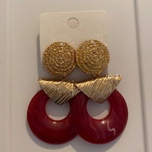 Red gold fashion earrings